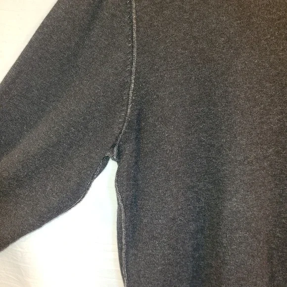 Tommy Bahama Sweater Medium Wool Cashmere 1/4 Zip Charcoal Gray Men's Mock Neck - Picture 6 of 12